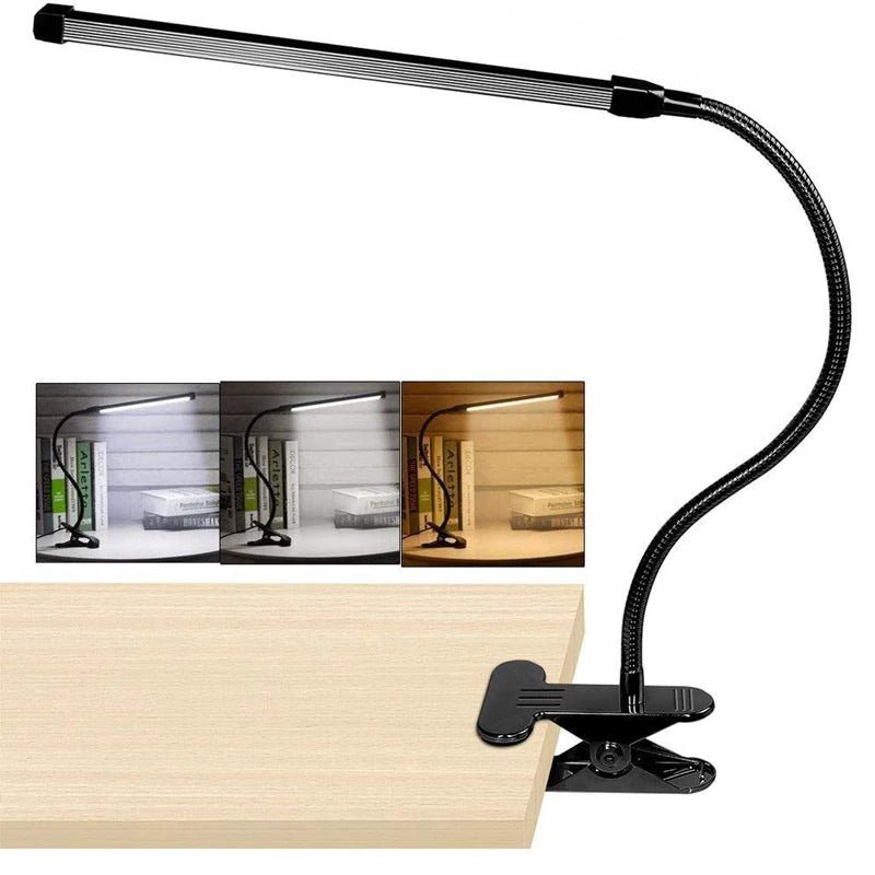 Schwarze Klemm Tischlampe