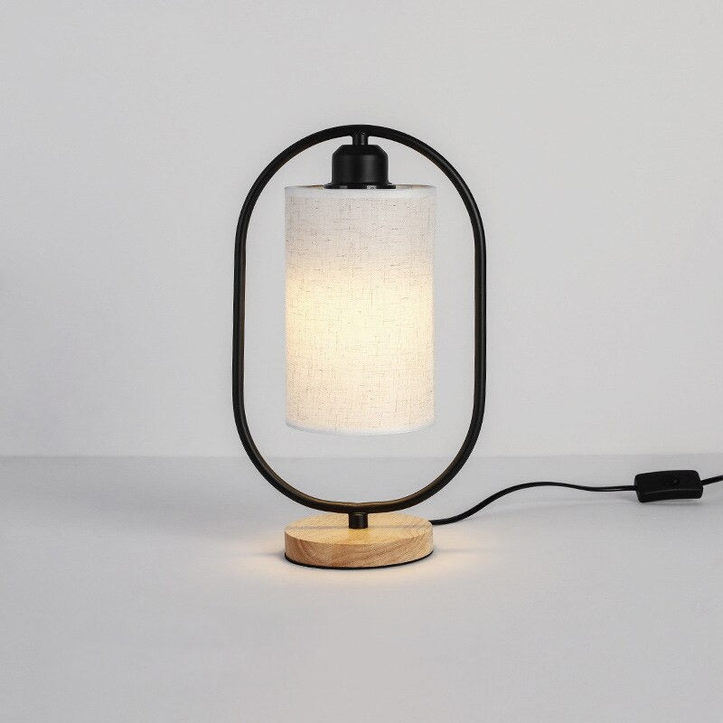 Industrie-Stil Holz Tischlampe