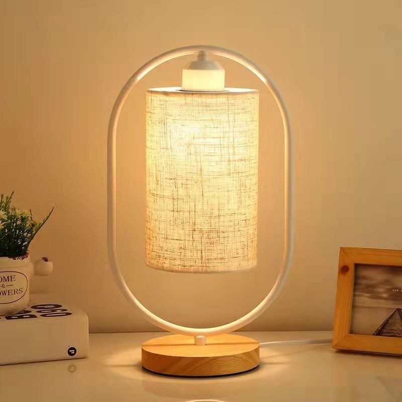 Industrie-Stil Holz Tischlampe