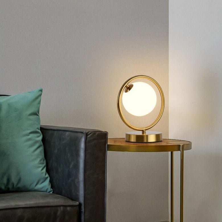 Tischlampe Kugel Metall Gold