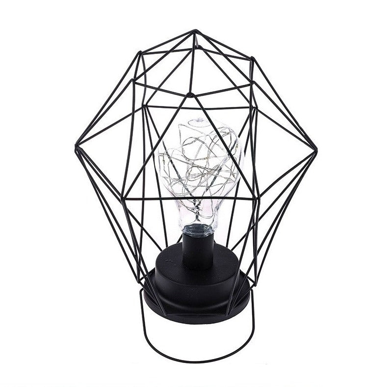 Industrielle Tischlampe mit Batteriebetrieb