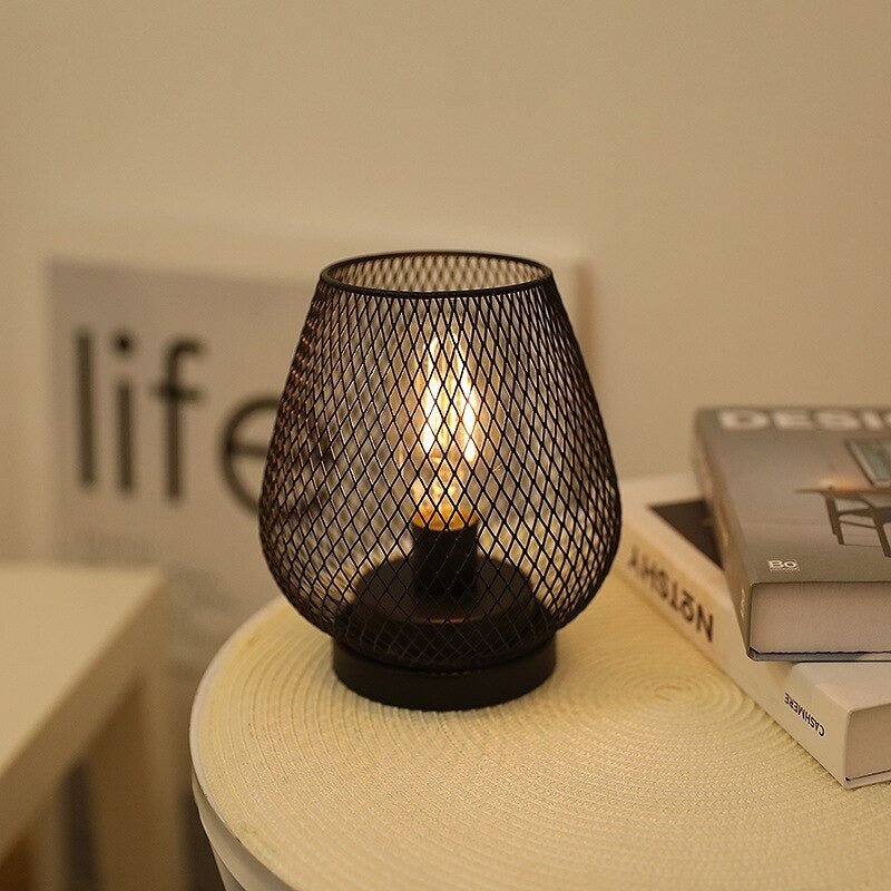 Industrielle Käfig Tischlampe