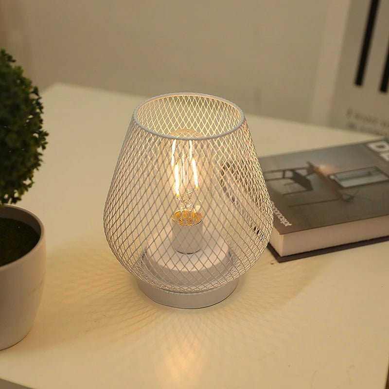 Industrielle Käfig Tischlampe