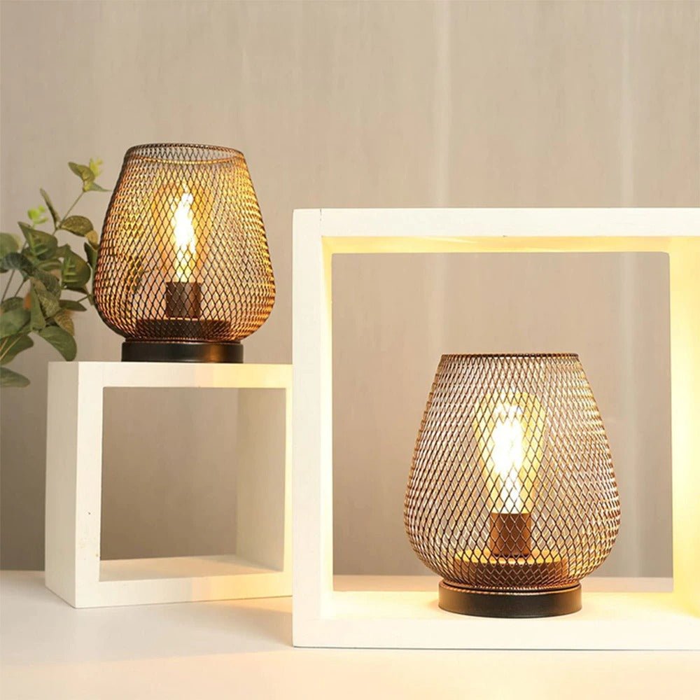 Industrielle Käfig Tischlampe