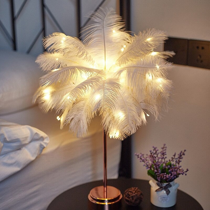 LED-Feder-Tischlampe