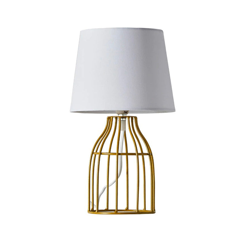 Tischlampe Retro Metall Gold/Weiß