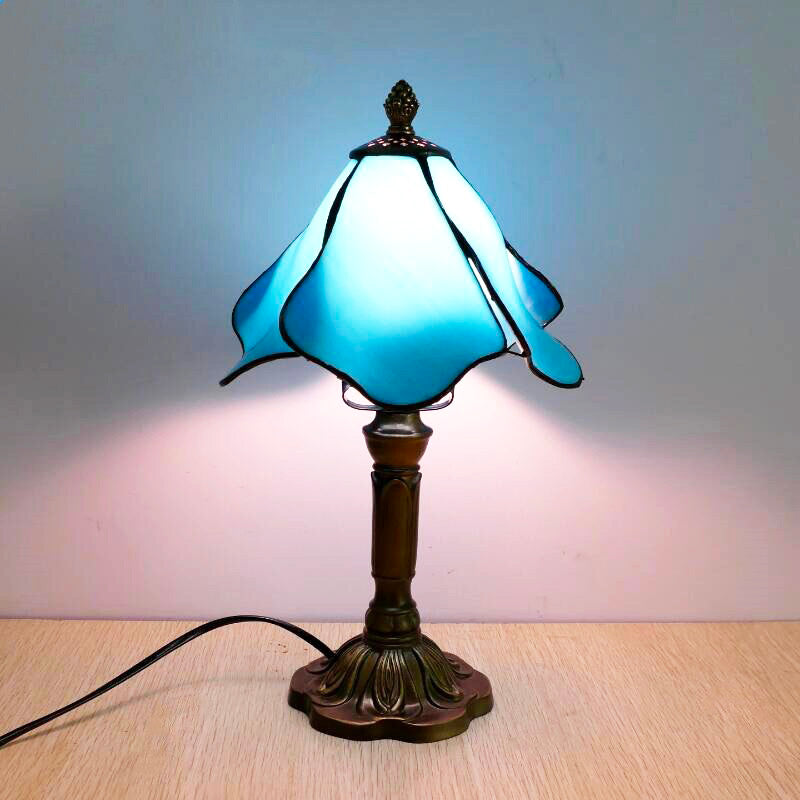 Tischlampe Vintage Tiffany Blau