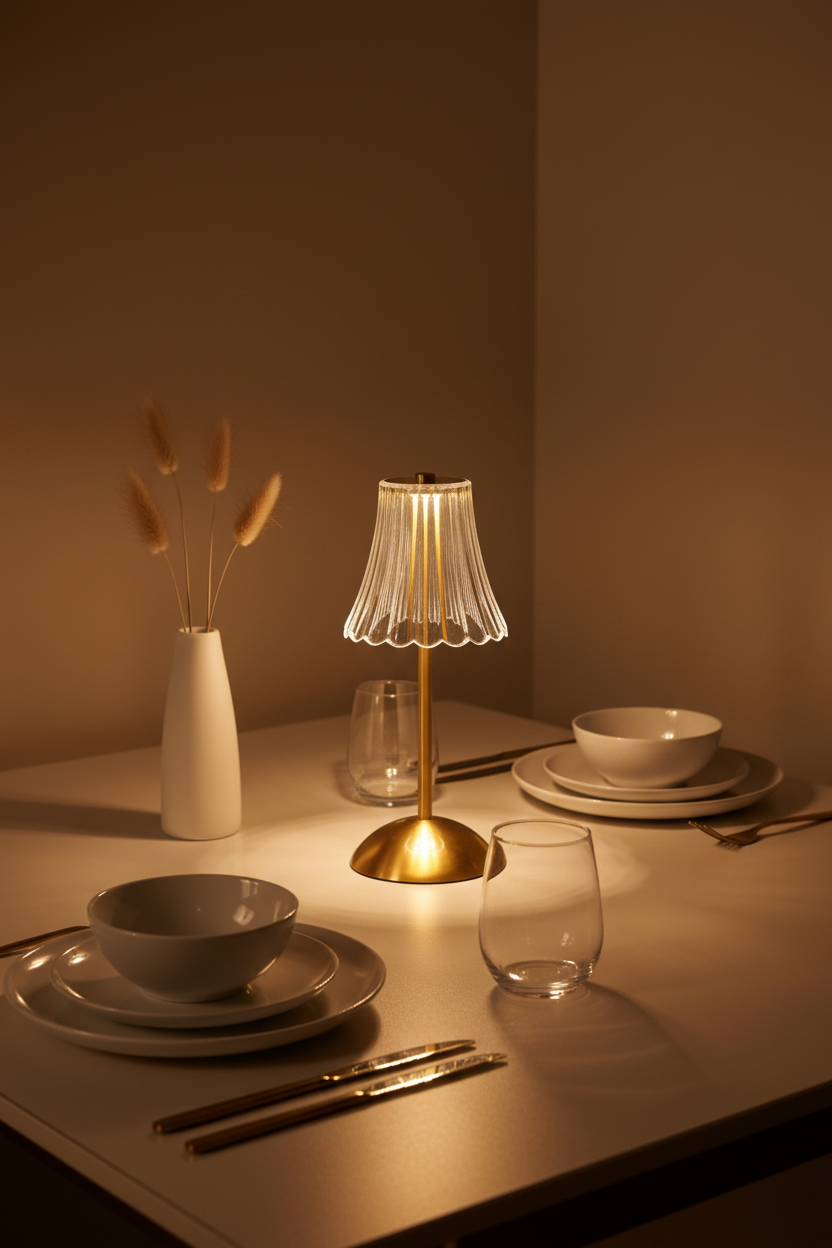 Art-Déco Nachttischlampe aus Messing