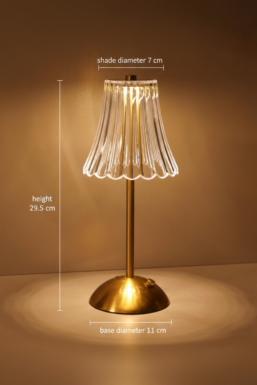 Art-Déco Nachttischlampe aus Messing