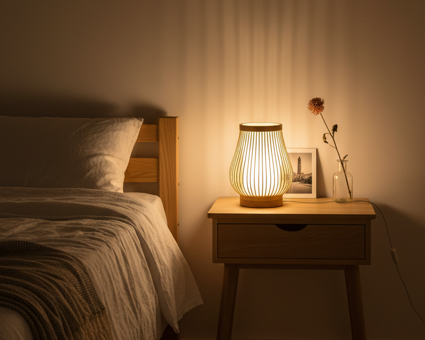 Bambus-Laternenlampe