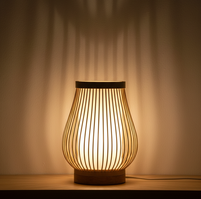 Bambus-Laternenlampe