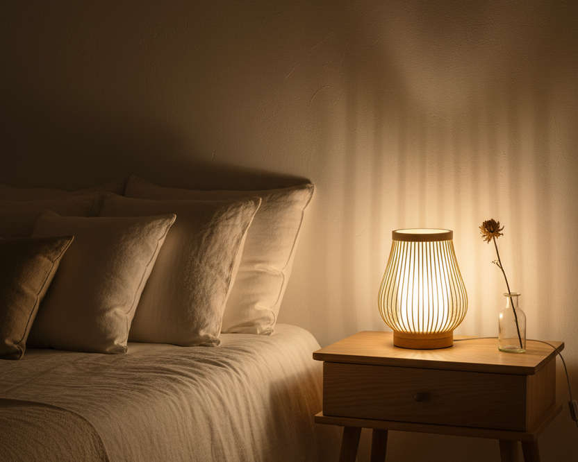 Bambus-Laternenlampe