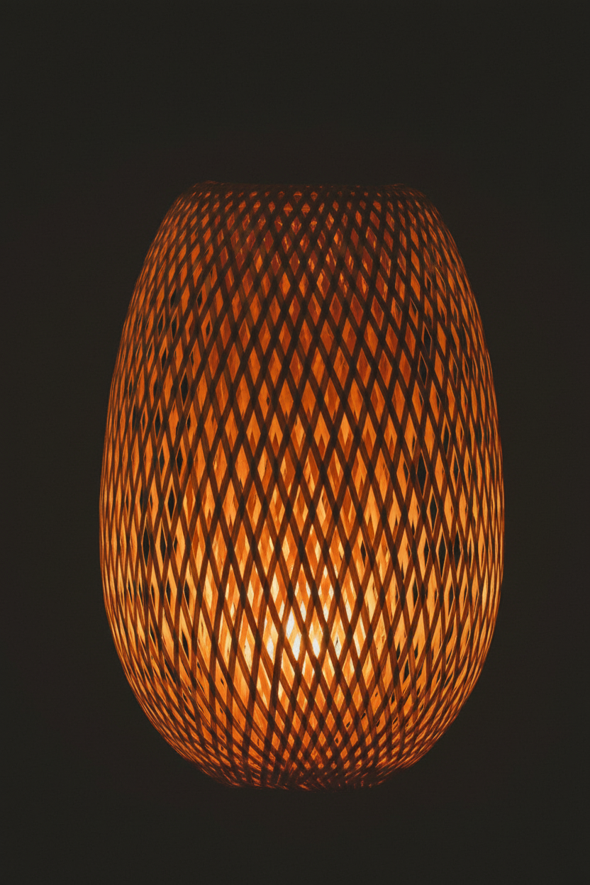 Geflochtene Bambuslampe