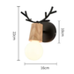 Wand-Nachttischlampe im Hirsch-Design