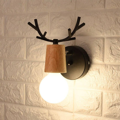 Wand-Nachttischlampe im Hirsch-Design