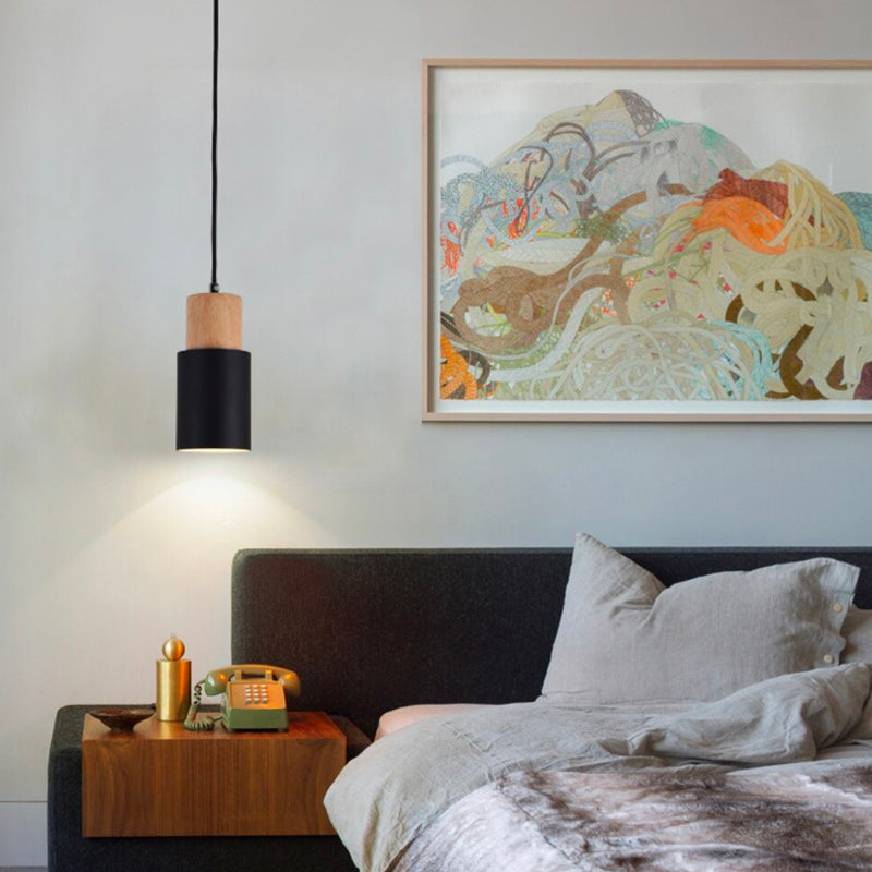 Holz Hängelampe – Nachttischlampe
