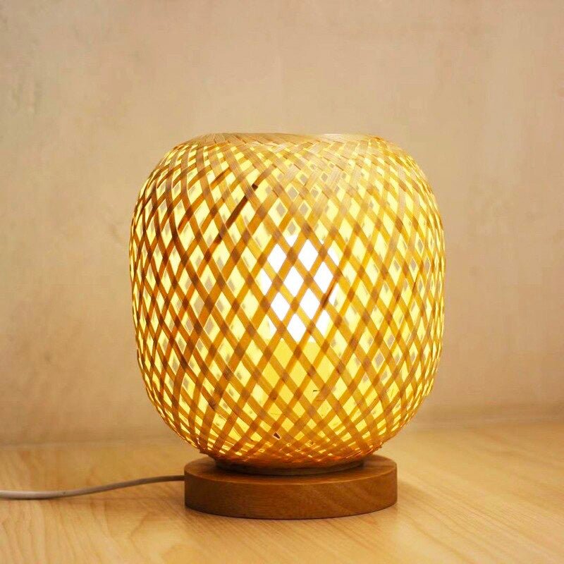 Tischlampe Bambus Kugel – Tischlampe DE