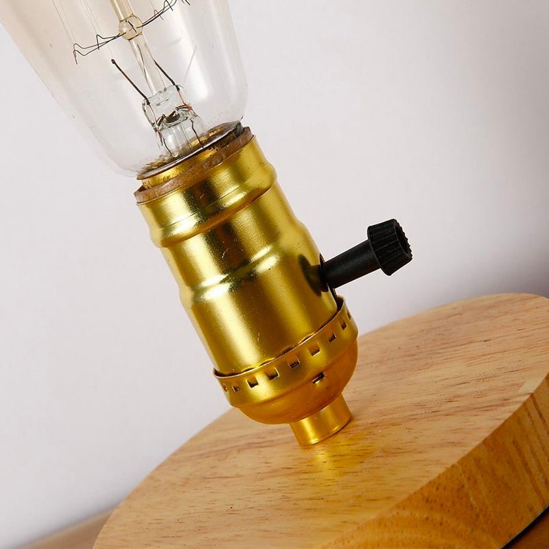 Edison-Tischlampe aus Holz