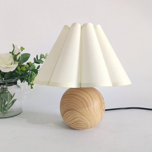 Vintage Holz Tischlampe