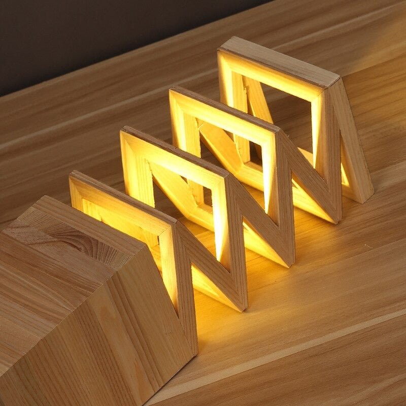 Holz Tischlampe Wooden