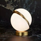 Design Tischlampe Goldene Kugel