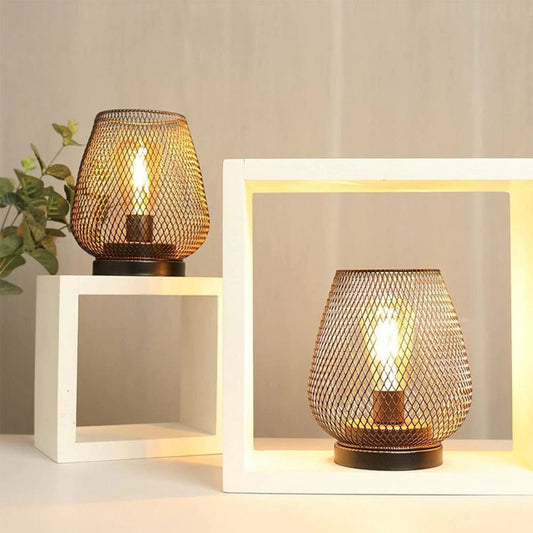 Industrielle Käfig Tischlampe