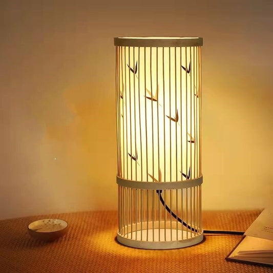 Japanische Bambus Zen Tischlampe