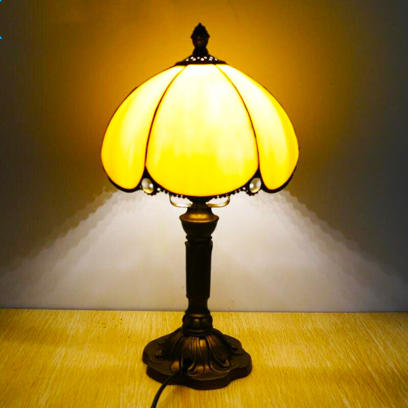 Tischlampe Vintage Tiffany Gelb