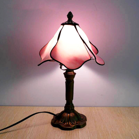 Tischlampe Vintage Tiffany Rosa