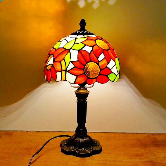 Tischlampe Vintage Tiffany Rot